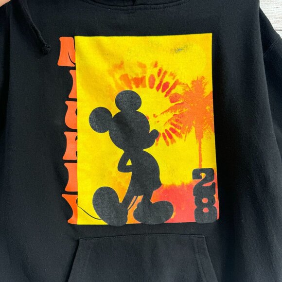 Disney x Neff Mickey 28 Logo Hoodie Sweatshirt Men's Size M Black - Picture 3 of 8